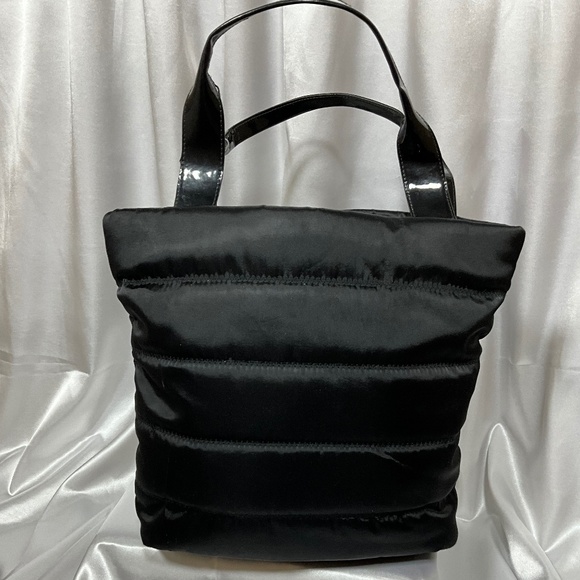 Kate Spade larger Tote, black, puffy, nylon 8-H1a - Picture 5 of 7